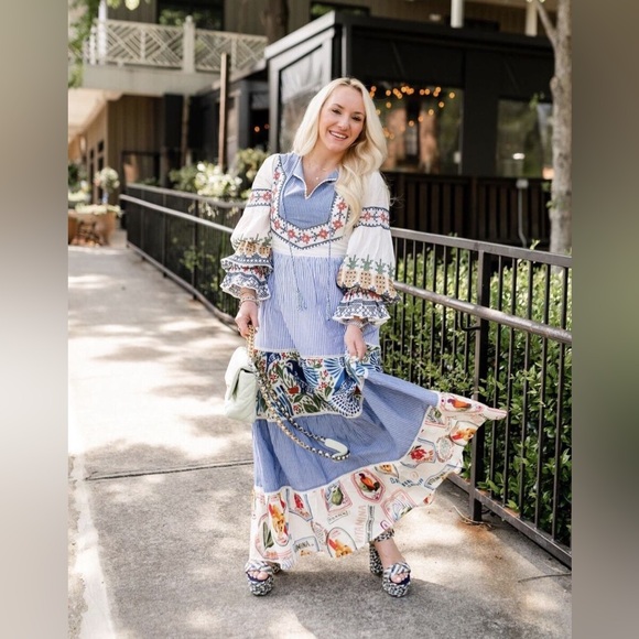 🥭FARM Rio Pineapple Beach Embroidered Maxi Dress - Picture 12 of 12